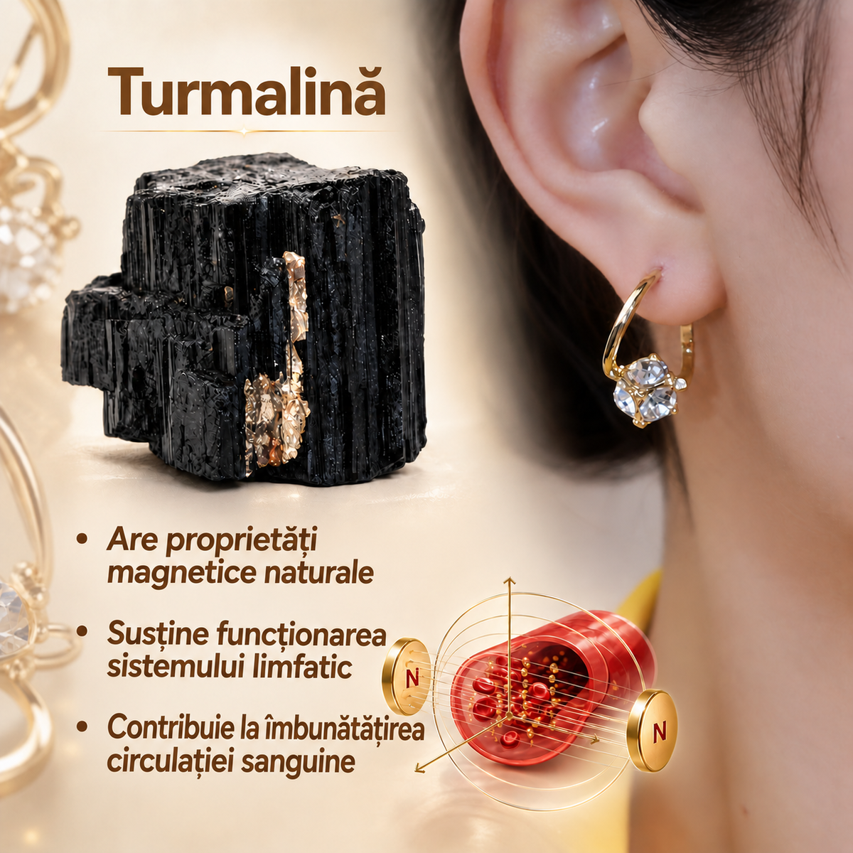 😽😊（ULTIMA ZI DE REDUCERI – 80% REDUCERE🔥) 𝐕𝐞𝐥𝐦𝐢𝐫𝐚® 𝑳𝒚𝒎𝒑𝒉𝒗𝒊𝒕𝒚 Cercei cu germaniu pentru magnetoterapie