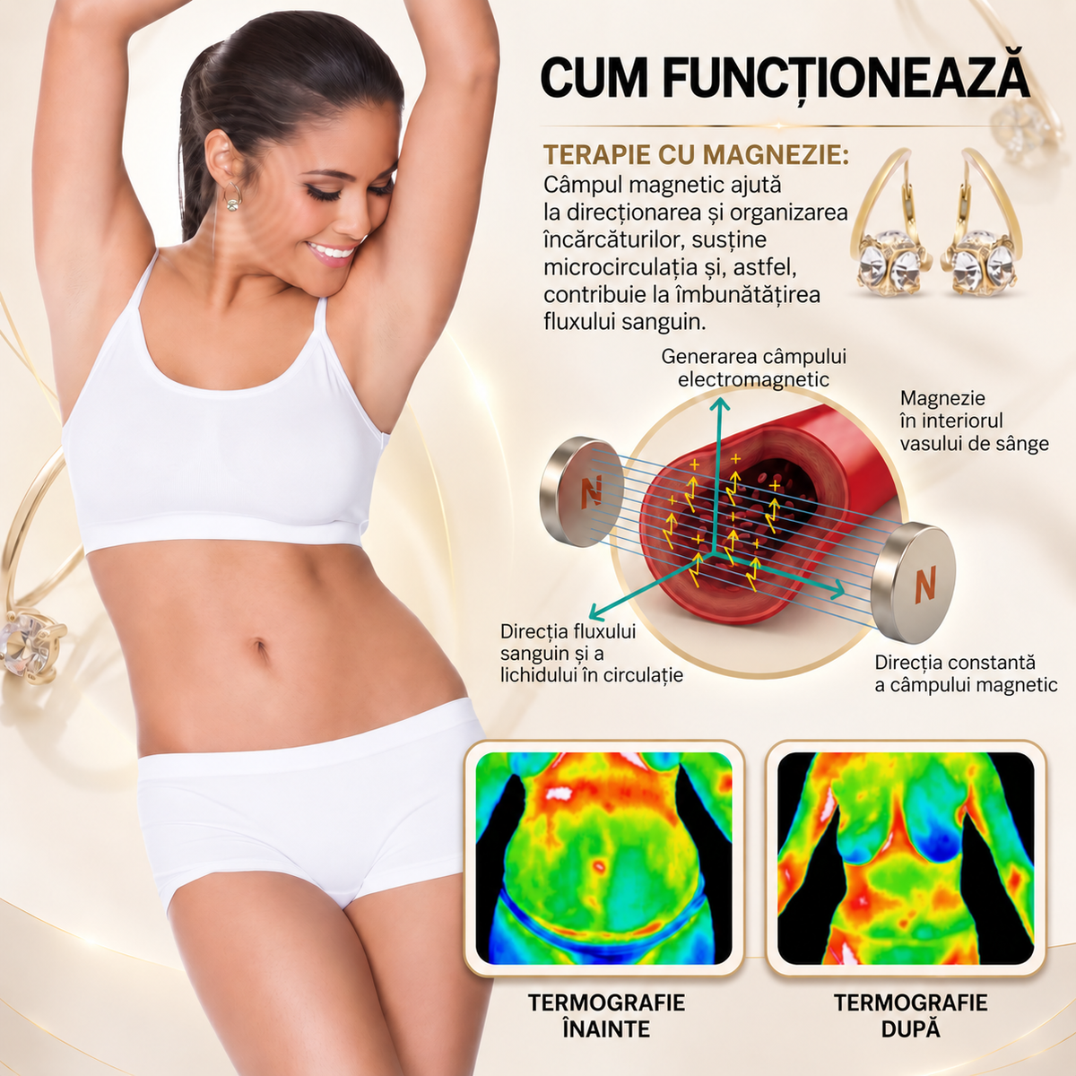 😽😊（ULTIMA ZI DE REDUCERI – 80% REDUCERE🔥) 𝐕𝐞𝐥𝐦𝐢𝐫𝐚® 𝑳𝒚𝒎𝒑𝒉𝒗𝒊𝒕𝒚 Cercei cu germaniu pentru magnetoterapie